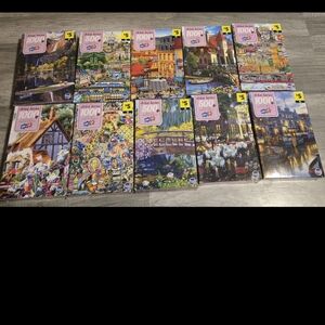 Puzzle Set of 10 with Scenic Designs